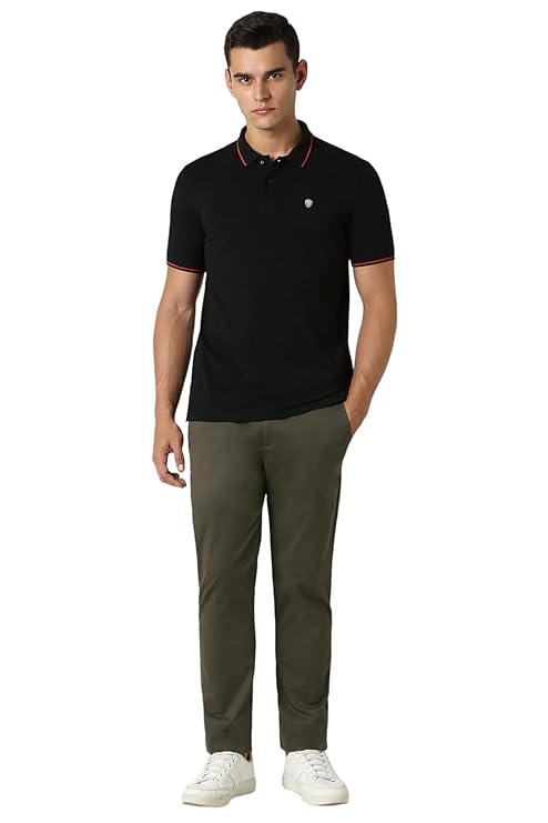 Van Heusen Men's Cotton Solid Regular Fit T-Shirt